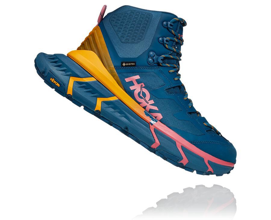 Botas De Montaña Hoka One One Hombre - Tennine Hike Gore-Tex - Azules - HCF607351